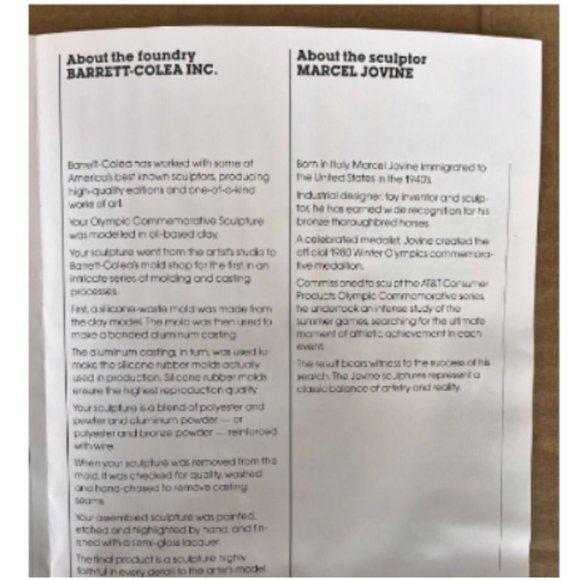 1984 Olympic Commemorative Sculpture ~ Yachting ~ Plus 7 Games Pins - Picture 10 of 11